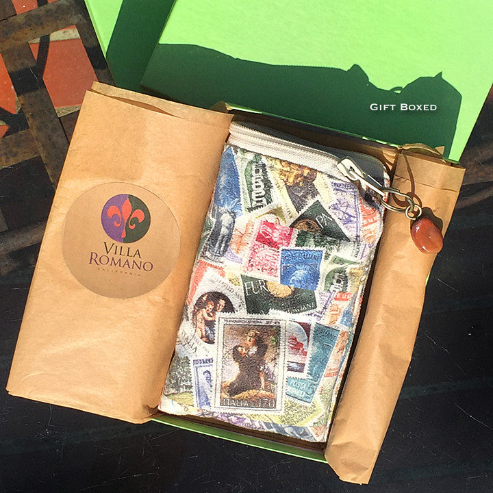 Italian Vintage Stamps Cosmetic Bag