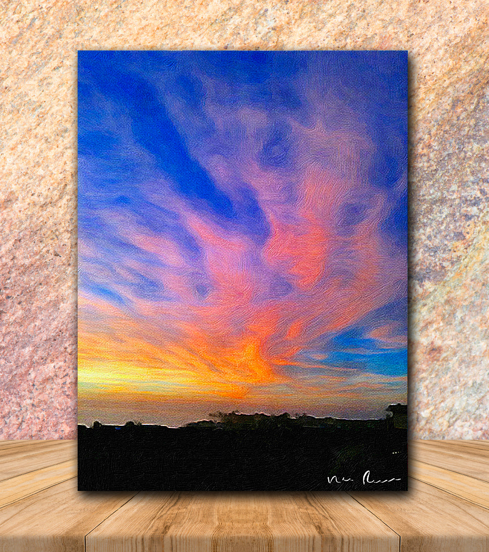 Burning Bush Wrapped Canvas Print