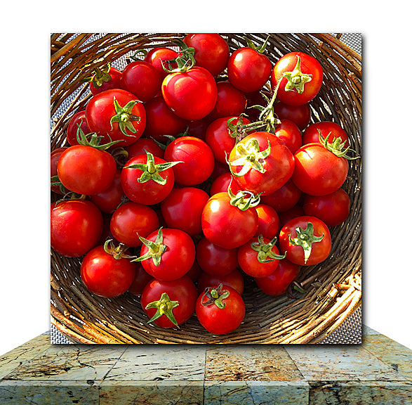 Cherry Tomato Basket Wrapped Canvas Print