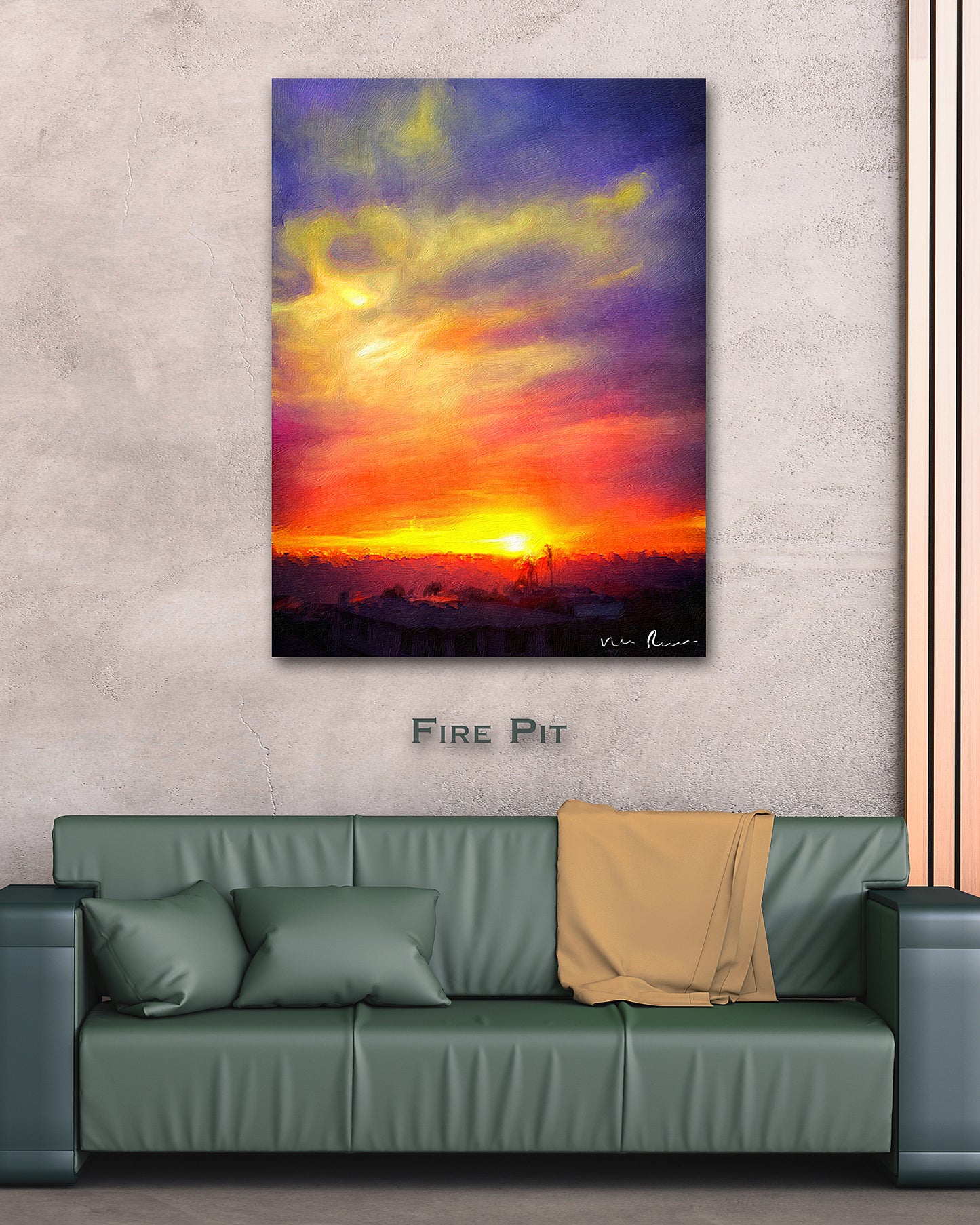 Fire Pit Wall Print 40x60