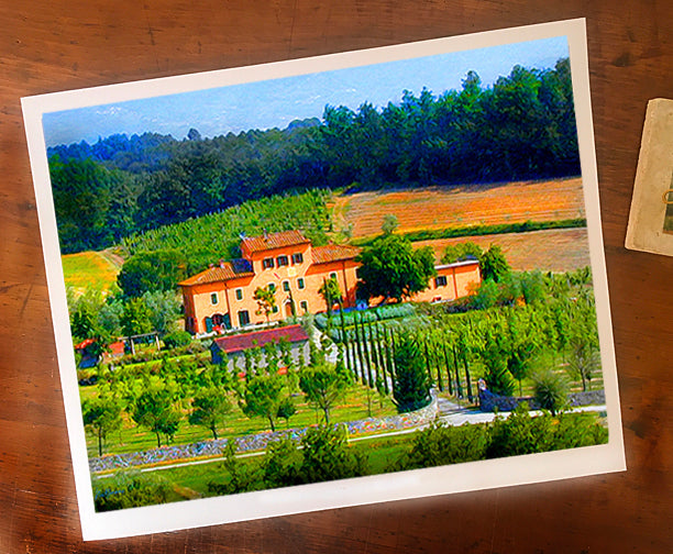 Italian Villa Archival Print