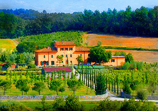 Italian Villa Archival Print