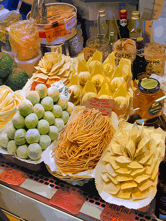Fresh Pasta Wrapped Canvas Print