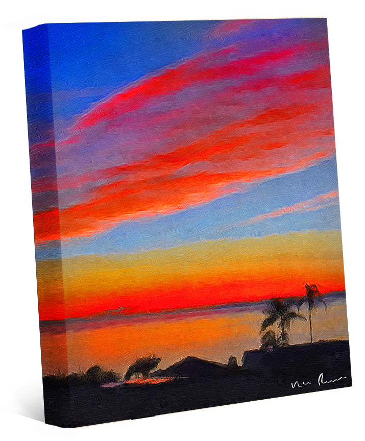 Red Tease Wrapped Canvas Print