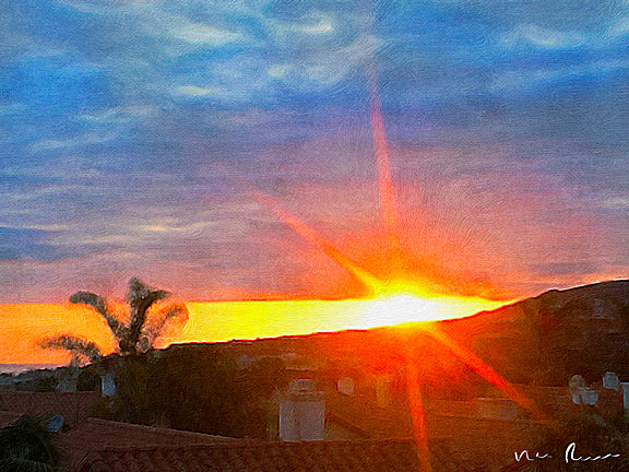 Sun Burst Wall Print 60x40