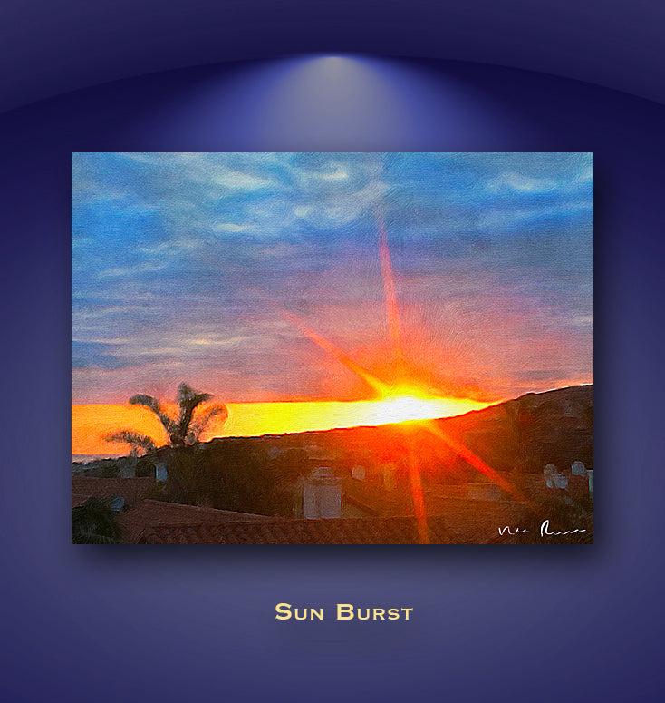 Sun Burst Wall Print 60x40