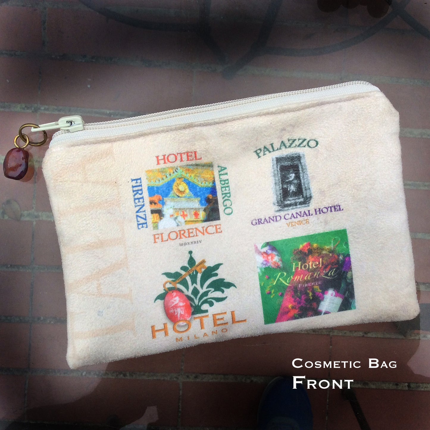Italian Hotels & Coffee Cosmetic Bag