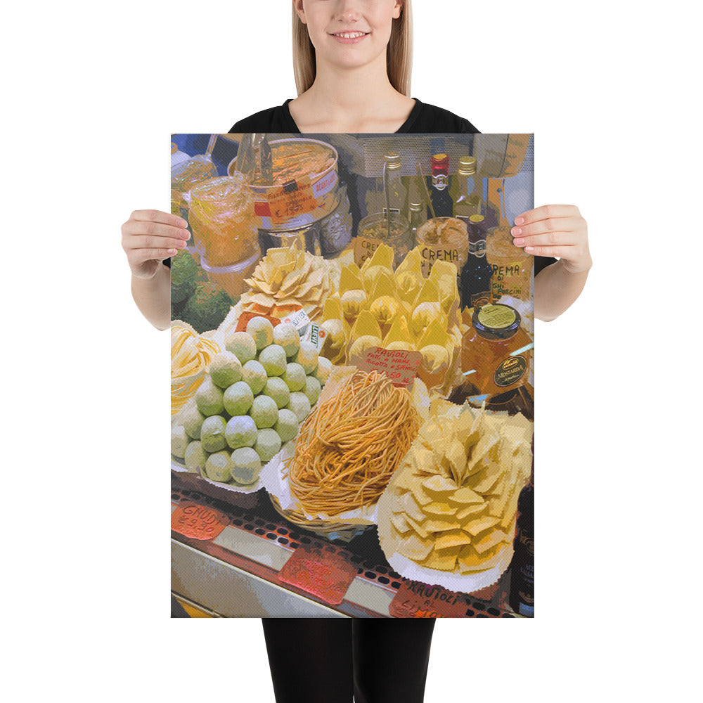Fresh Pasta Wrapped Canvas Print