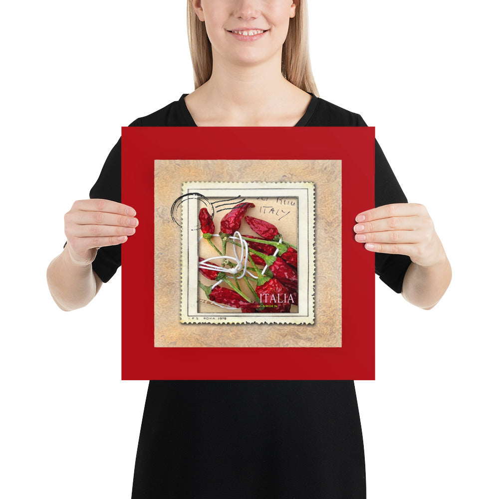 Italian Hot Chili Stamp Archival Luster Print
