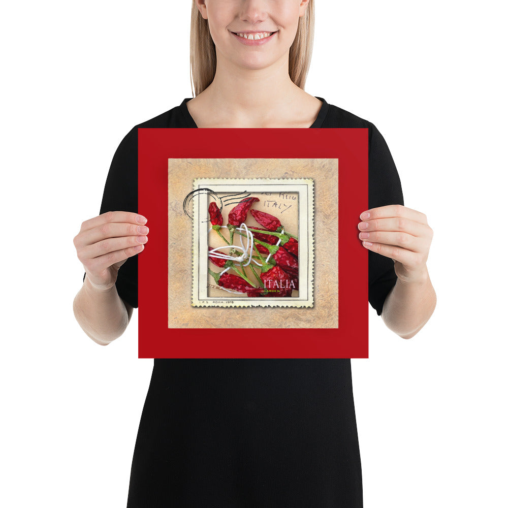 Italian Hot Chili Stamp Archival Luster Print
