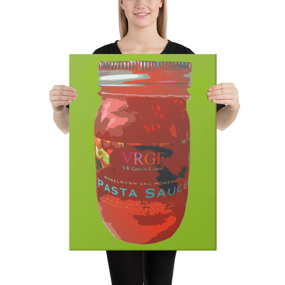 Cucina Style Pasta Sauce Wrapped Canvas Print