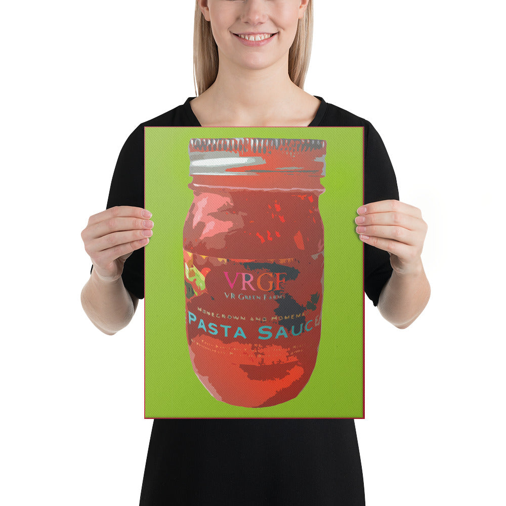 Cucina Style Pasta Sauce Wrapped Canvas Print