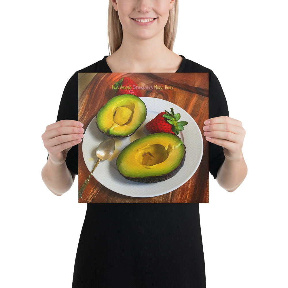 Breakfast Avocado Wrapped Canvas Print