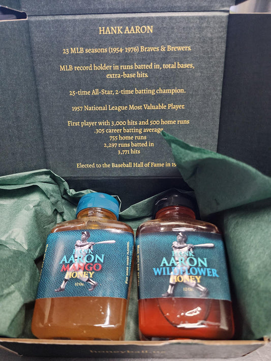 Hank Aaron Two-Jar Flavored Honey Gift Box