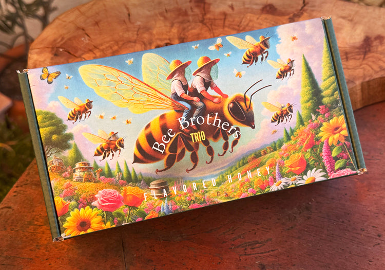 Bee Brothers Three-Jar Flavored Honey Collection Gift Box