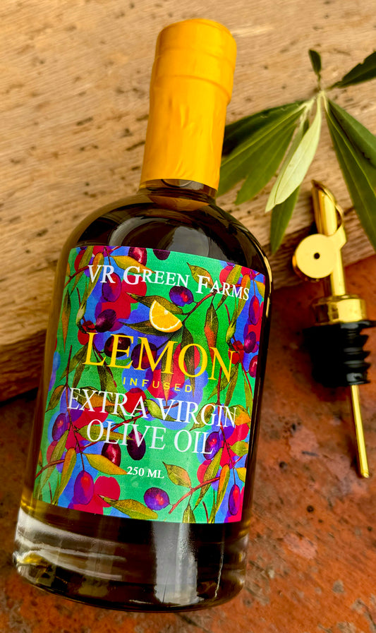 VRGF Lemon Infused EV Olive Oil 250 ML Bottle