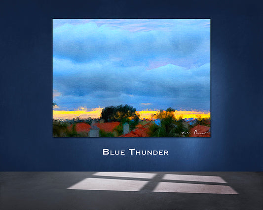 Blue Thunder Wall Print 60x40