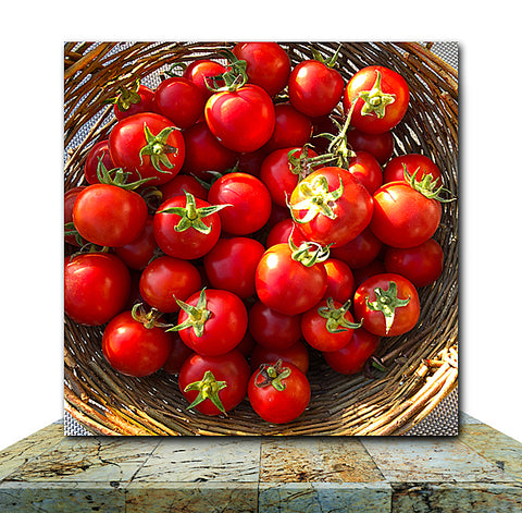 Cherry Tomato Basket Wrapped Canvas Print
