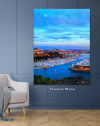 Harbor Moon Wall Print 40x60