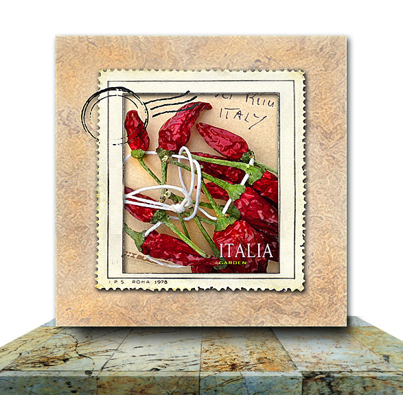 Red Italian Chili Wrapped Canvas Print