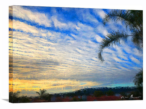 Palm Breeze Wrapped Canvas Print