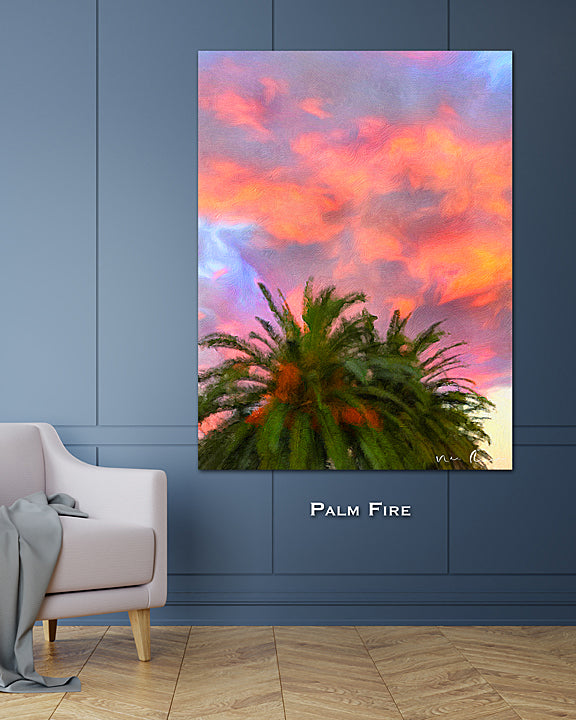 Palm Fire Wall Print 40x60