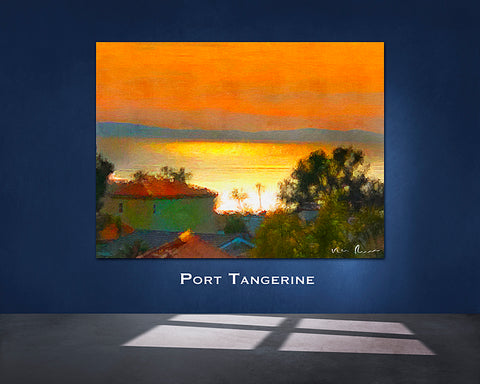 Port Tangerine Wrapped Wall Print 60x40