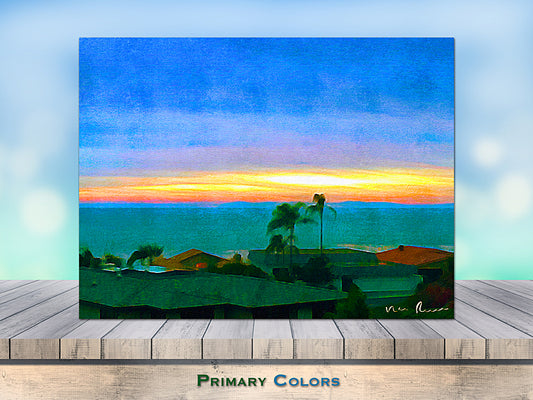 Primary Colors Wrapped Canvas Print