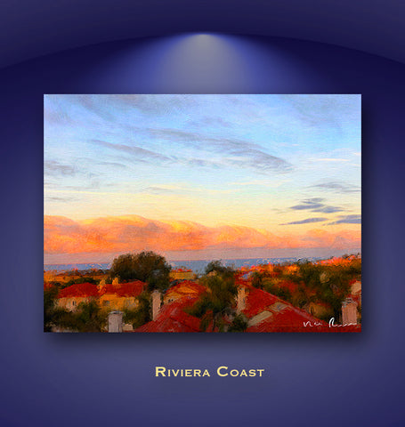 Riviera Coast Wall Print 60x40