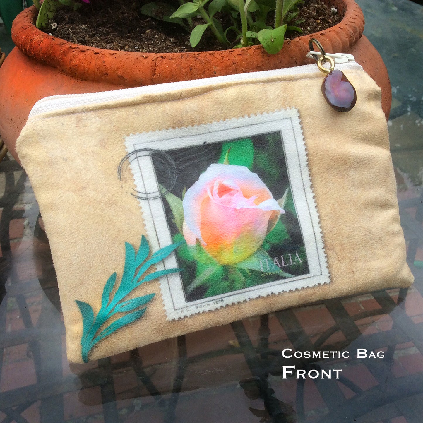 Rose Cosmetic Bag