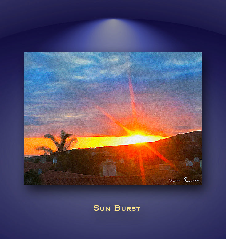 Sun Burst Wall Print 60x40