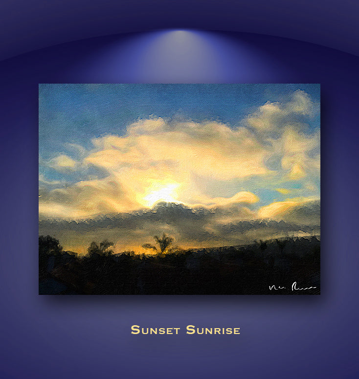 Sunset Sunrise Wall Print 60x40