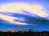 Vanilla Sky Wrapped Canvas Print