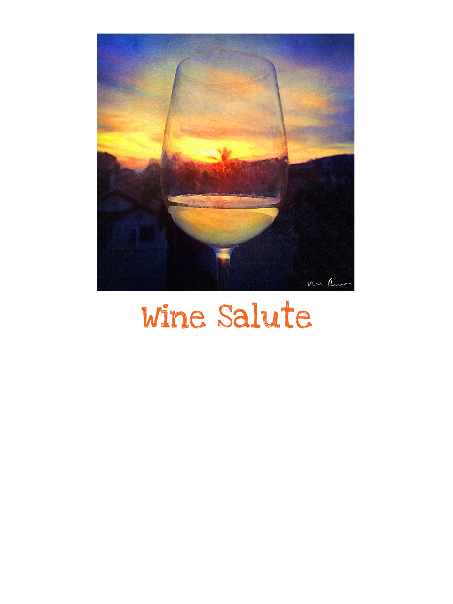 Wine Salute Short Sleeve T-shirt