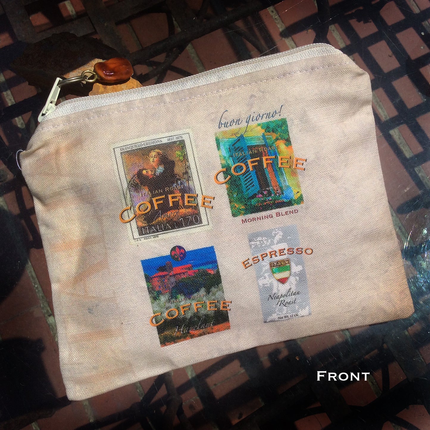 Italia Coffee Labels and Hotels Travel Bag