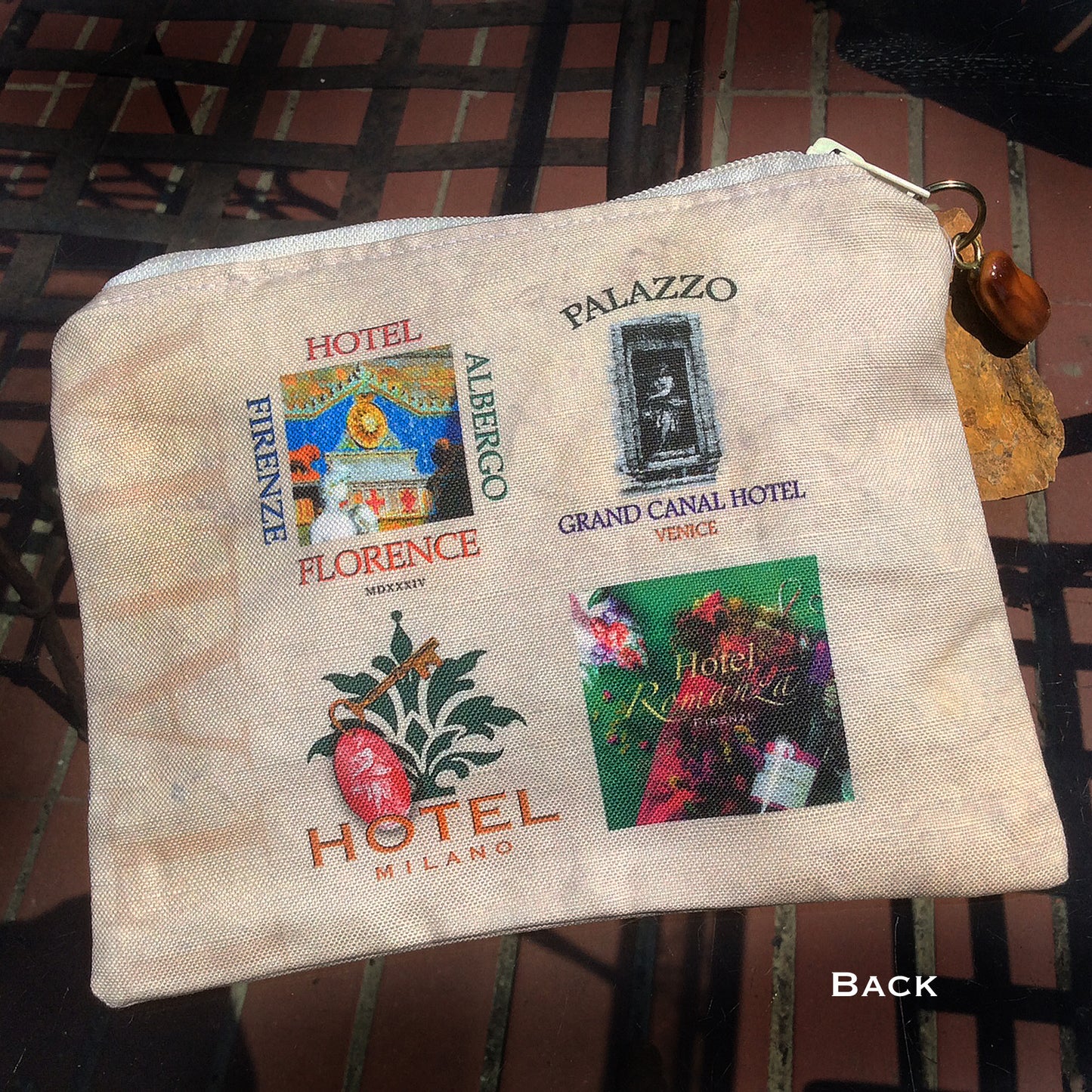Italia Coffee Labels and Hotels Travel Bag