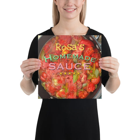 Custom Name Homemade Sauce Wrapped Canvas Print