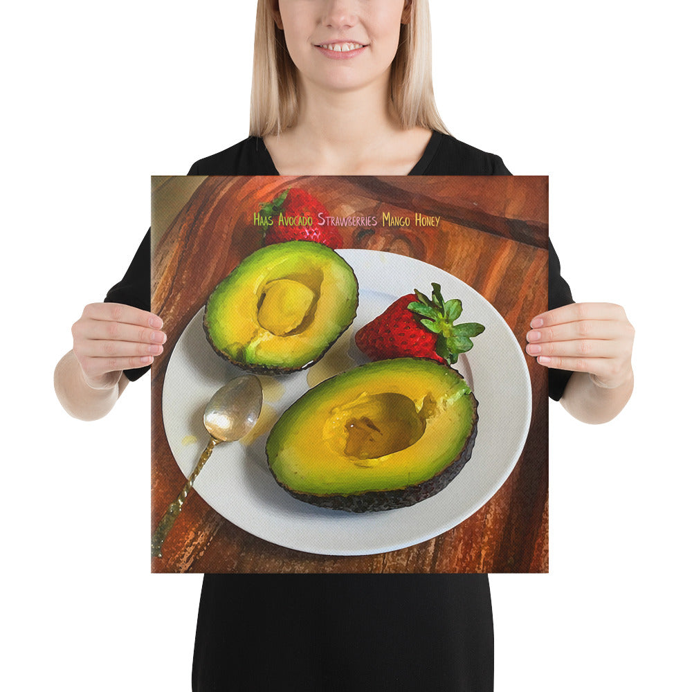 Breakfast Avocado Wrapped Canvas Print