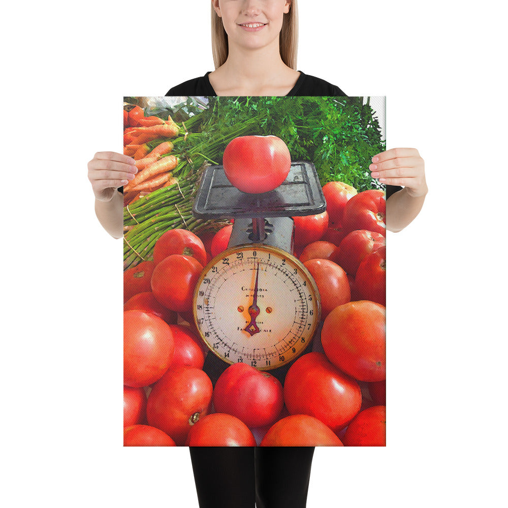 Tomato Scale Wrapped Canvas Print
