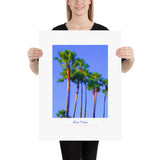 Blue Palms Luster Print