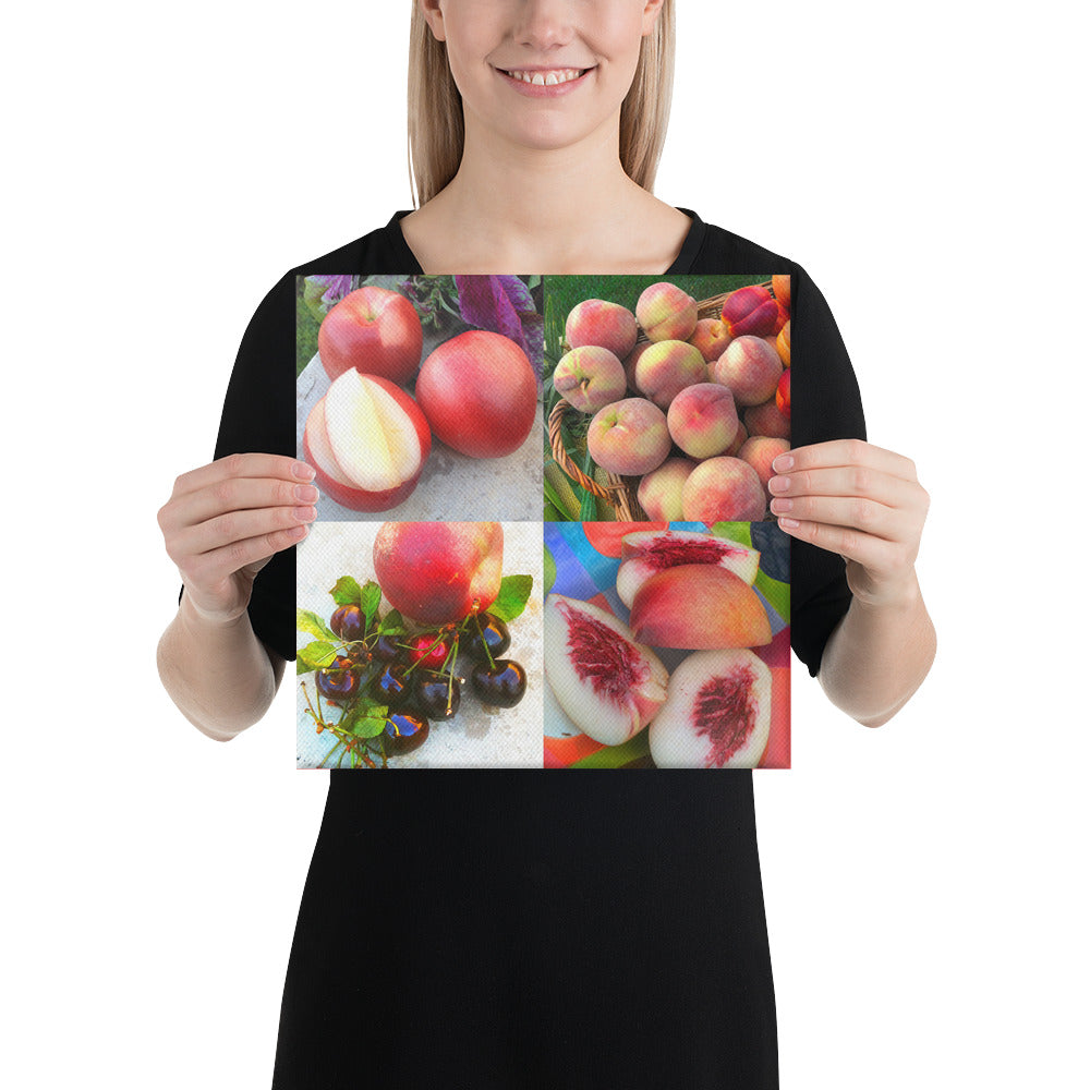 Fruit Plate Wrapped Canvas Print
