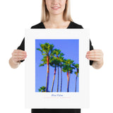 Blue Palms Luster Print
