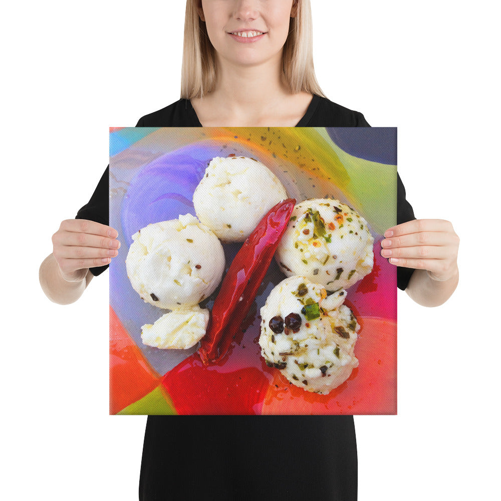 Goat Cheese Wrapped Canvas Print