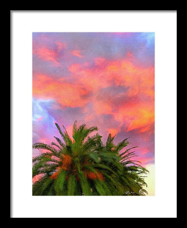 Palm Fire - Framed Print