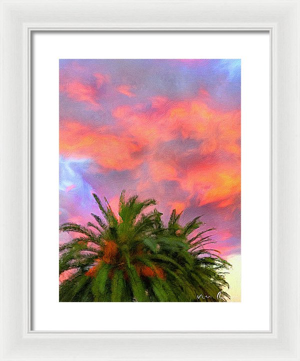 Palm Fire - Framed Print