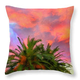 Palm Fire - Throw Pillow