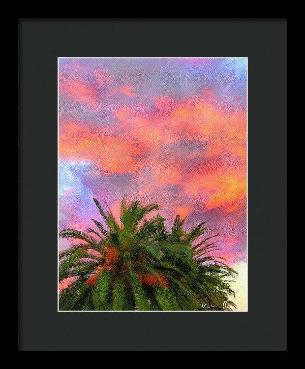 Palm Fire - Framed Print