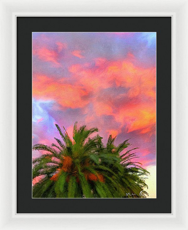 Palm Fire - Framed Print