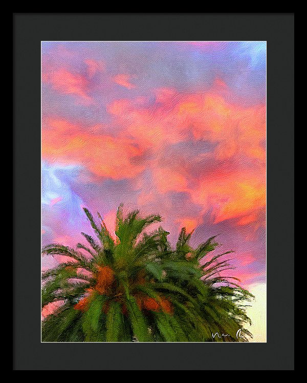 Palm Fire - Framed Print