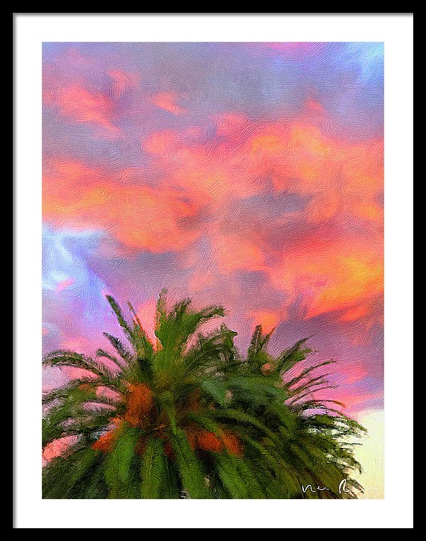 Palm Fire - Framed Print